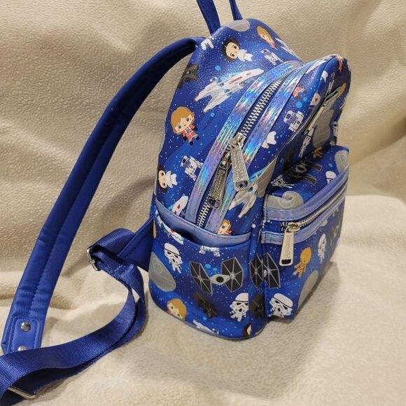 Disney Loungefly Star Wars Chibi icon mini backpack - Picture 3 of 15